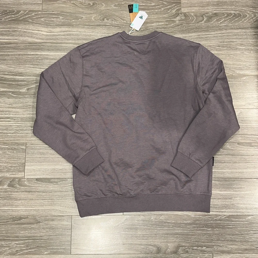 VISSLA Men's Charcoal/Purple Crewneck Sweater
